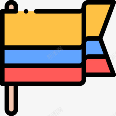 哥伦比亚哥伦比亚1线性颜色图标图标