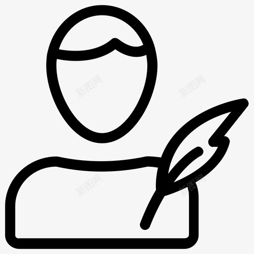 博客作者作家编辑图标svg_新图网 https://ixintu.com 作家 作者 博客 图标 小说家 抄写 线图 编辑 记者
