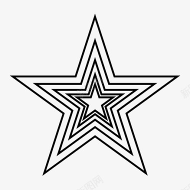 星星几何等级图标图标