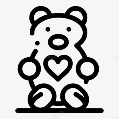熊爱婚礼图标图标