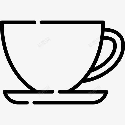 咖啡杯家用器具17线性图标svg_新图网 https://ixintu.com 咖啡杯 器具 家用 线性
