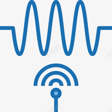 信号通信3蓝色图标图标