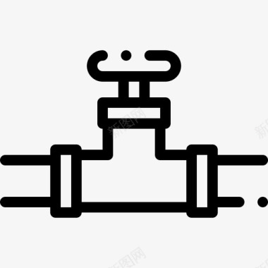 阀门管道工22线性图标图标