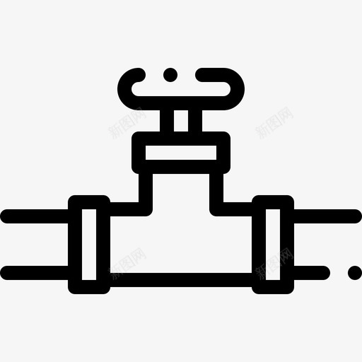 阀门管道工22线性图标svg_新图网 https://ixintu.com 管道工 线性 阀门