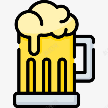 啤酒夜派对40原色图标图标