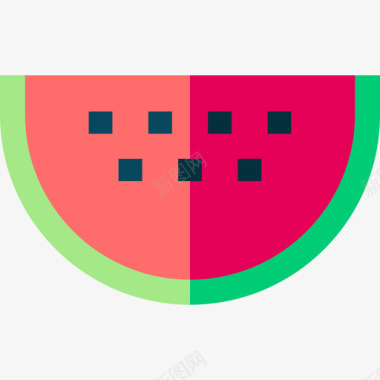 西瓜夏季食品和饮料2平的图标图标