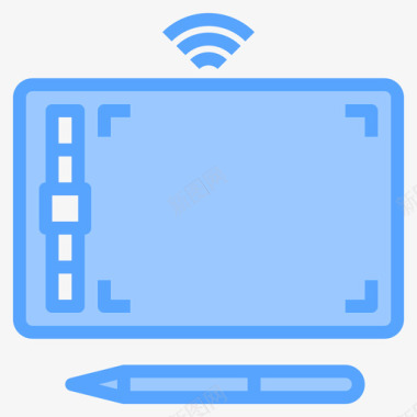图形板电子设备18蓝色图标图标