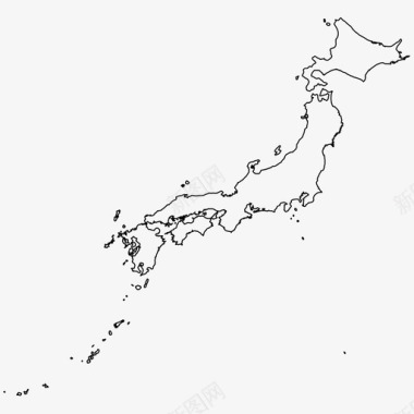 日本边界国家图标图标