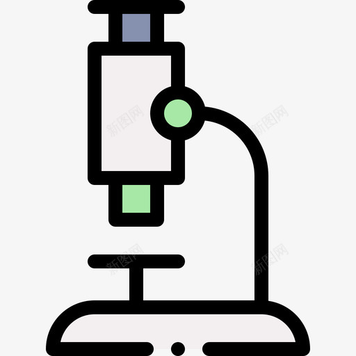 显微镜学院39线色图标svg_新图网 https://ixintu.com 学院 显微镜 线色