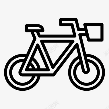 自行车36号村直线型图标图标