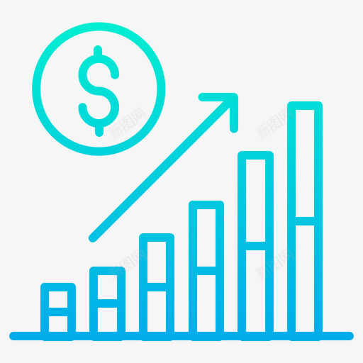 柱状图投资62梯度图标svg_新图网 https://ixintu.com 投资 柱状 梯度