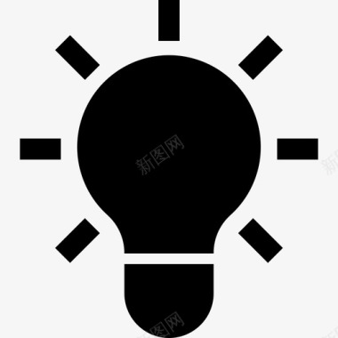 创业灯泡创意图标图标