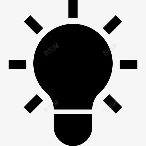 创业灯泡创意图标svg_新图网 https://ixintu.com 优化 创业 创意 填充 容易 搜索引擎 灯泡