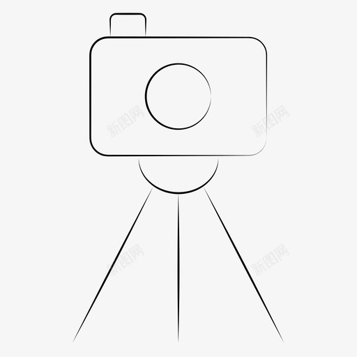 相机相机三脚架手绘摄影图标svg_新图网 https://ixintu.com 三脚架 手绘 摄影 相机