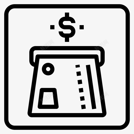 自动取款机票据和付款1直拨图标svg_新图网 https://ixintu.com 付款 取款机 直拨 票据 自动