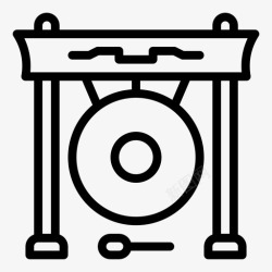 古代的锣图片传统锣古代艺术图标高清图片