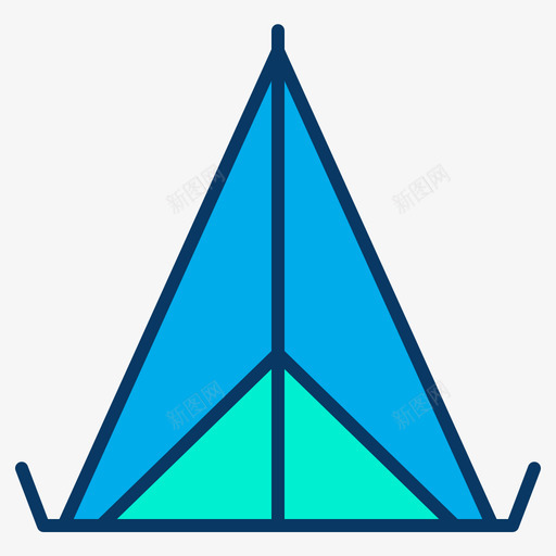 帐篷狩猎6线性颜色图标svg_新图网 https://ixintu.com 帐篷 狩猎 线性 颜色