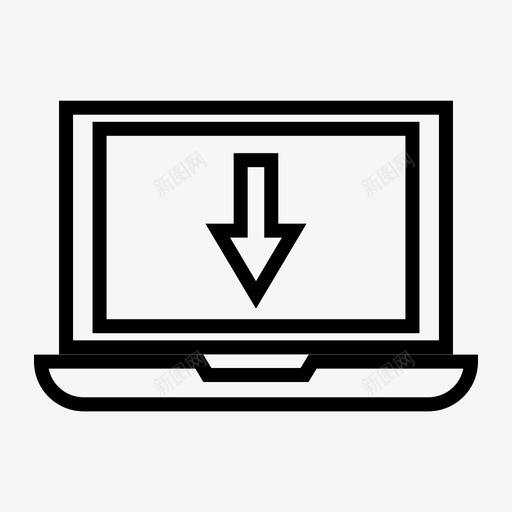 笔记本电脑保存图标svg_新图网 https://ixintu.com 下载 保存 图标 技术 电脑 笔记本