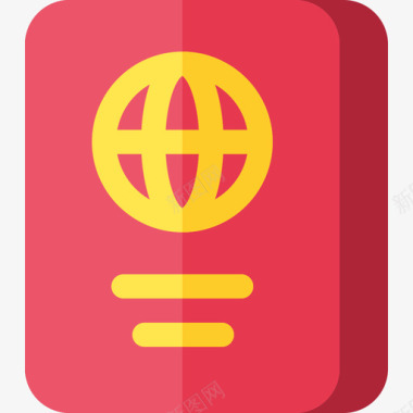护照旅行247公寓图标图标