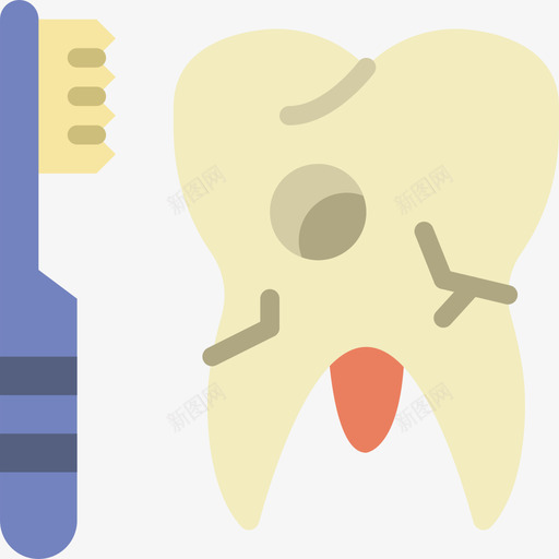 断牙牙科12扁平图标svg_新图网 https://ixintu.com 扁平 断牙 牙科