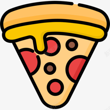 披萨快餐71原色图标图标