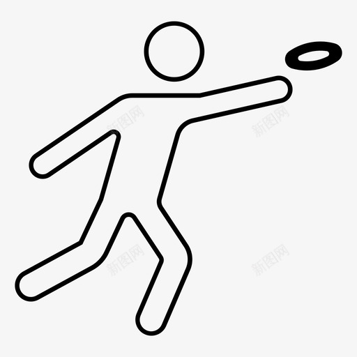 掷铁饼锻炼奥运会图标svg_新图网 https://ixintu.com 体育 奥运会 游戏 铁饼 锻炼