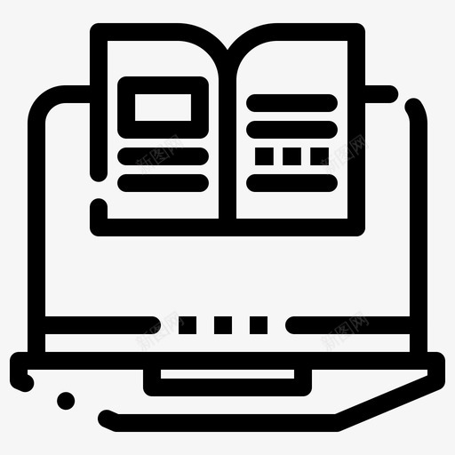 笔记本电脑书籍电脑图标svg_新图网 https://ixintu.com 接口 电脑书籍 电脑硬件 笔记本 网络