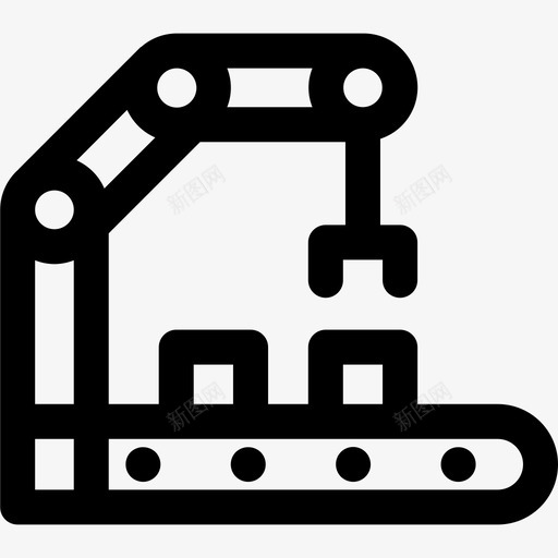 机器人自动化箱子图标svg_新图网 https://ixintu.com 制造 机器人 箱子 自动化 输送机