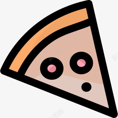 披萨意大利食品2原色图标图标