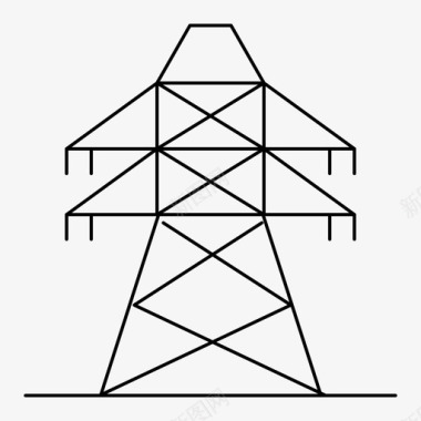 电塔能源输电图标图标