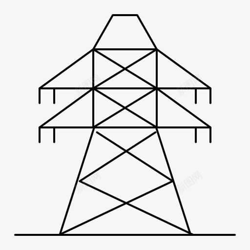 电塔能源输电图标svg_新图网 https://ixintu.com feb v4 收集 电塔 界面 网络 能源 输电 输电塔