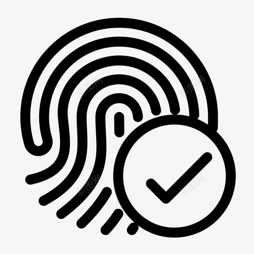 正确的指纹指纹身份确认图标svg_新图网 https://ixintu.com 安全 指纹 正确 确认 身份 隐私保护