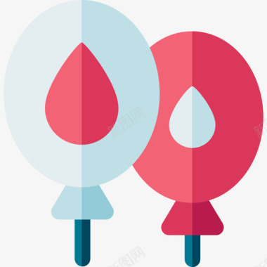 气球献血65扁平图标图标