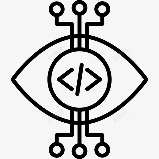 视图编码18线性图标svg_新图网 https://ixintu.com 线性 编码 视图