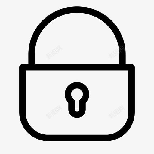 锁定注意危险图标svg_新图网 https://ixintu.com 保护 危险 安全 注意 锁定