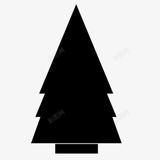 树乔木圣诞树图标svg_新图网 https://ixintu.com 乔木 圣诞树 松树 针叶树