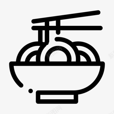 面条碗中国图标图标