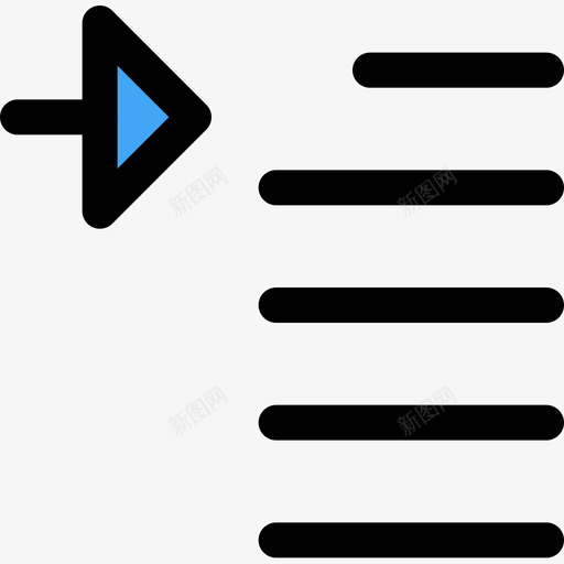 缩进对齐和段落3线颜色图标svg_新图网 https://ixintu.com 对齐 段落 缩进 颜色