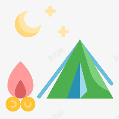 露营旅行242平房图标图标