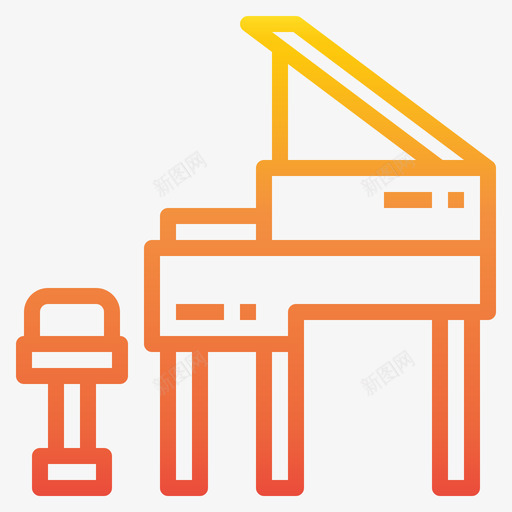 大钢琴家用设备10渐变图标svg_新图网 https://ixintu.com 家用 渐变 设备 钢琴 钢琴家
