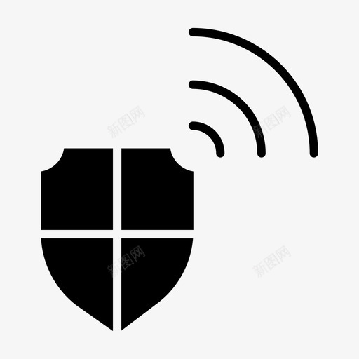 屏蔽连接预防保护图标svg_新图网 https://ixintu.com 保护 商业 图标 字形 安全 屏蔽 连接 预防