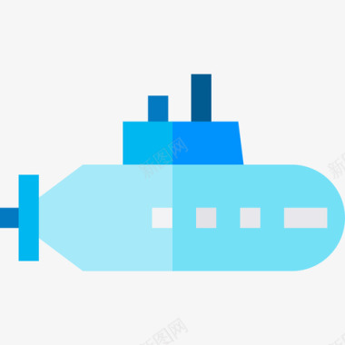 潜艇车辆和运输工具4扁平图标图标