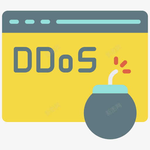 Ddos黑客57扁平图标svg_新图网 https://ixintu.com Ddos 扁平 黑客