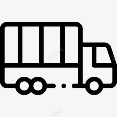 直线式卡车车辆和运输工具图标图标