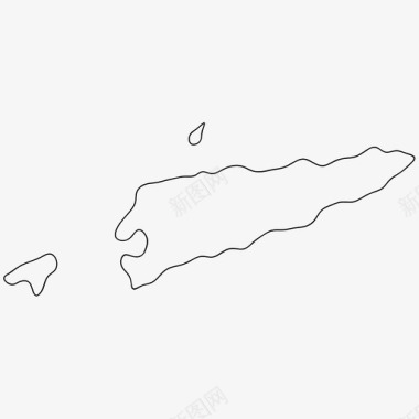 东帝汶边界国家图标图标