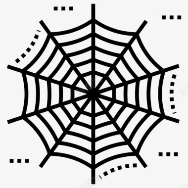 蜘蛛网黑网蜘蛛画图标图标
