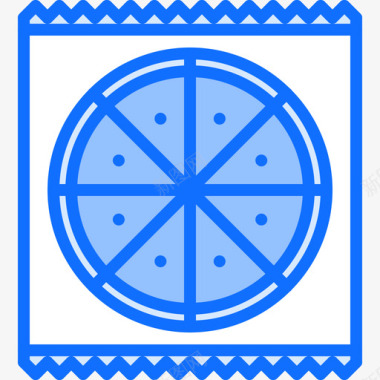 披萨零食3蓝色图标图标