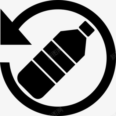 瓶子垃圾塑料图标图标