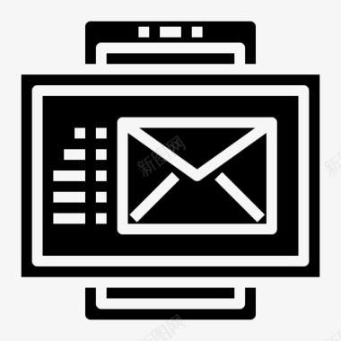 电子邮件移动接口6实心图标图标