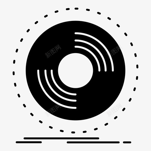 唱片dj留声机图标svg_新图网 https://ixintu.com dj 乙烯基 制作 唱片 声音 留声机 设计